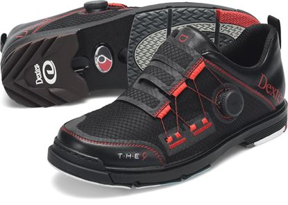 Picture of Dexter Mens The 9 Stryker Black Red Bowling Shoes