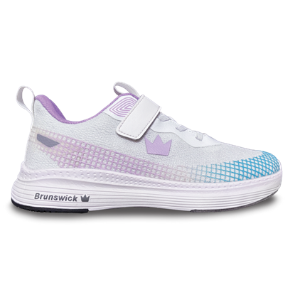 Picture of Brunswick Youth Strike Zone White Teal Bowling Shoes