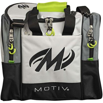 Picture of Motiv Shock 1 Ball Single Tote Blizzard White Bowling Bag