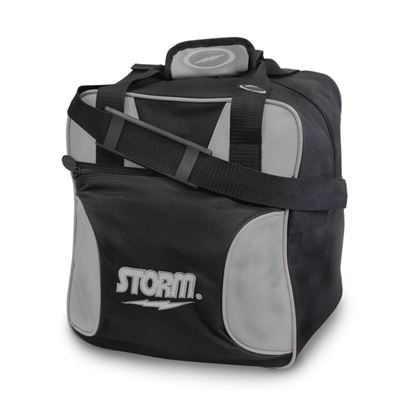 Picture of Storm Solo 1 Ball Tote Black Silver Bowling Bag
